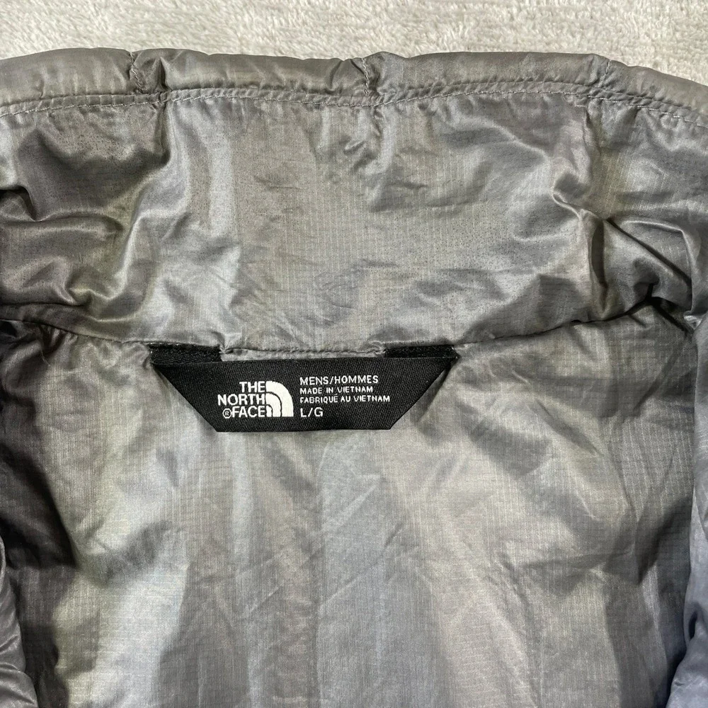 The North Face ThermoBall Jacket Mens Large Gray Puffer Packable Pockets‎ Light